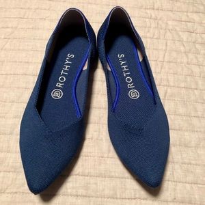 Rothy’s RETIRED COLOR Poseidon Blue Point sz 8